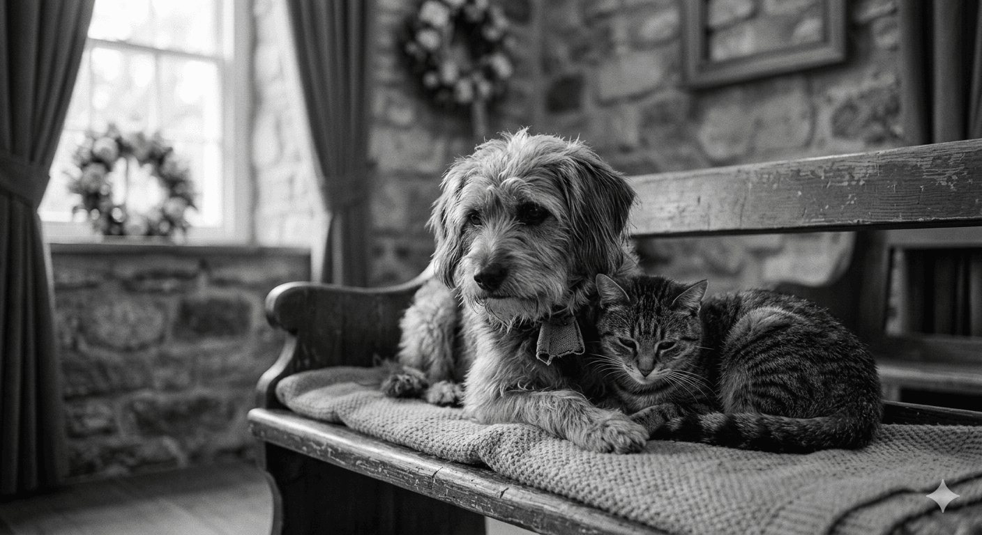 El retrato luminoso de una mascota amada
